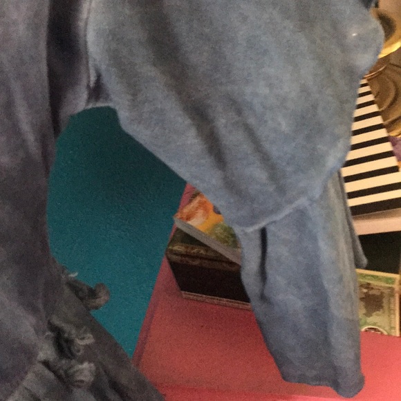 CAPOTE Blue Ruffle and Tassle Blouse - Picture 4 of 4